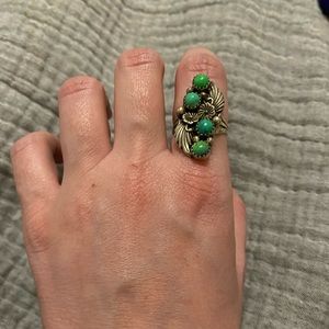 925 Sterling Silver and Turquoise (?) ring